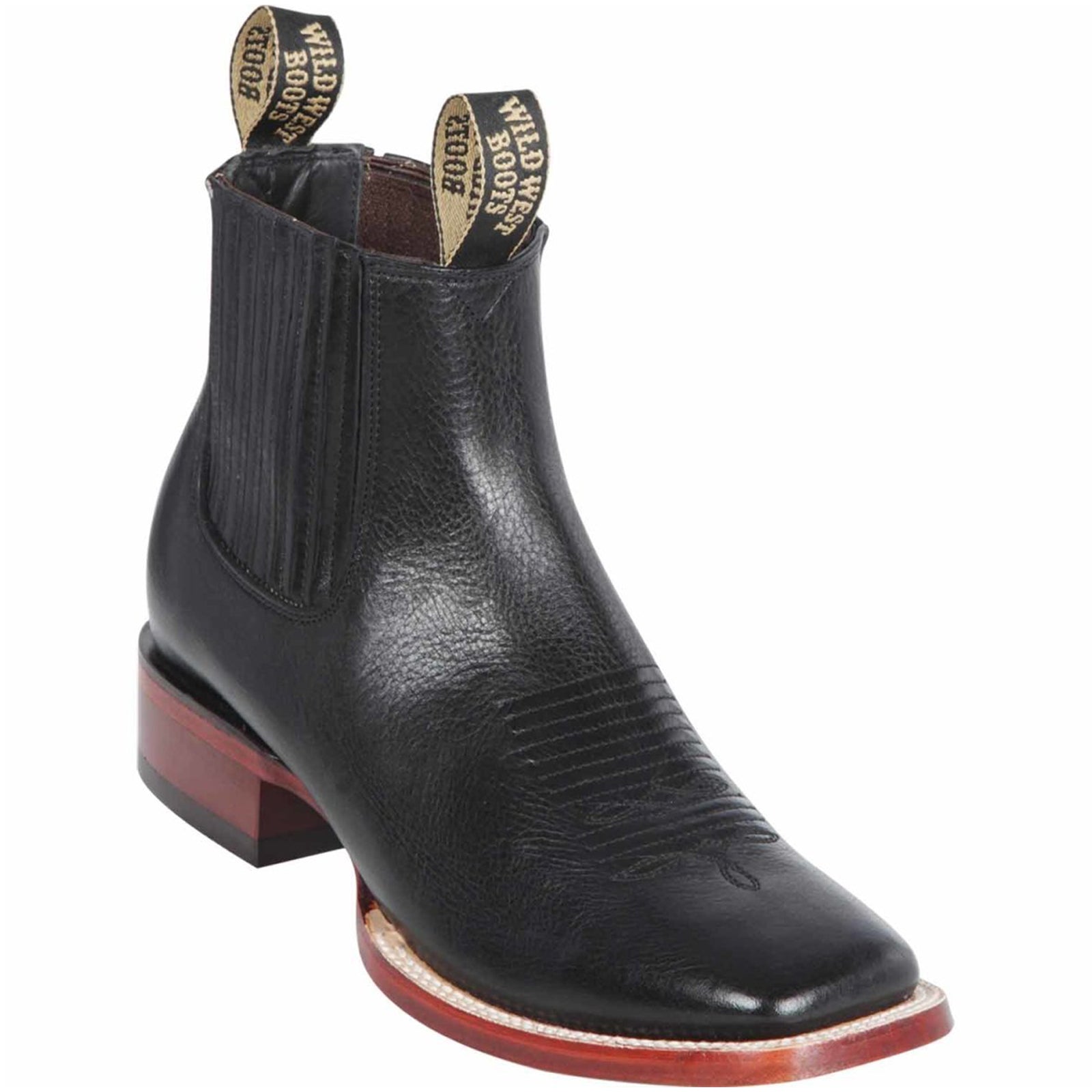 Black square hotsell toe ankle boots