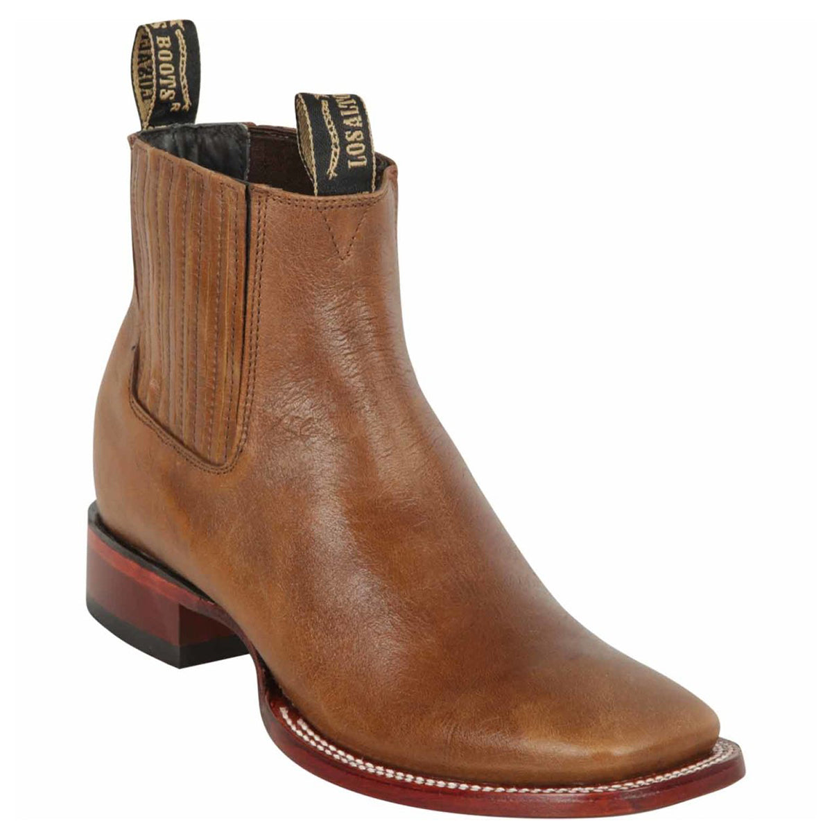 Los Altos Light Brown Short Cowboy Boots