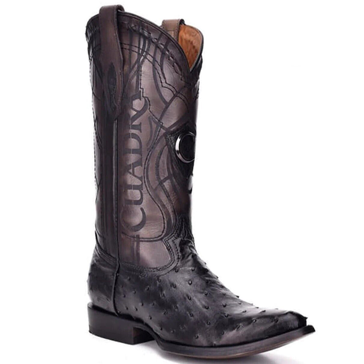 Black ostrich store cowboy boots