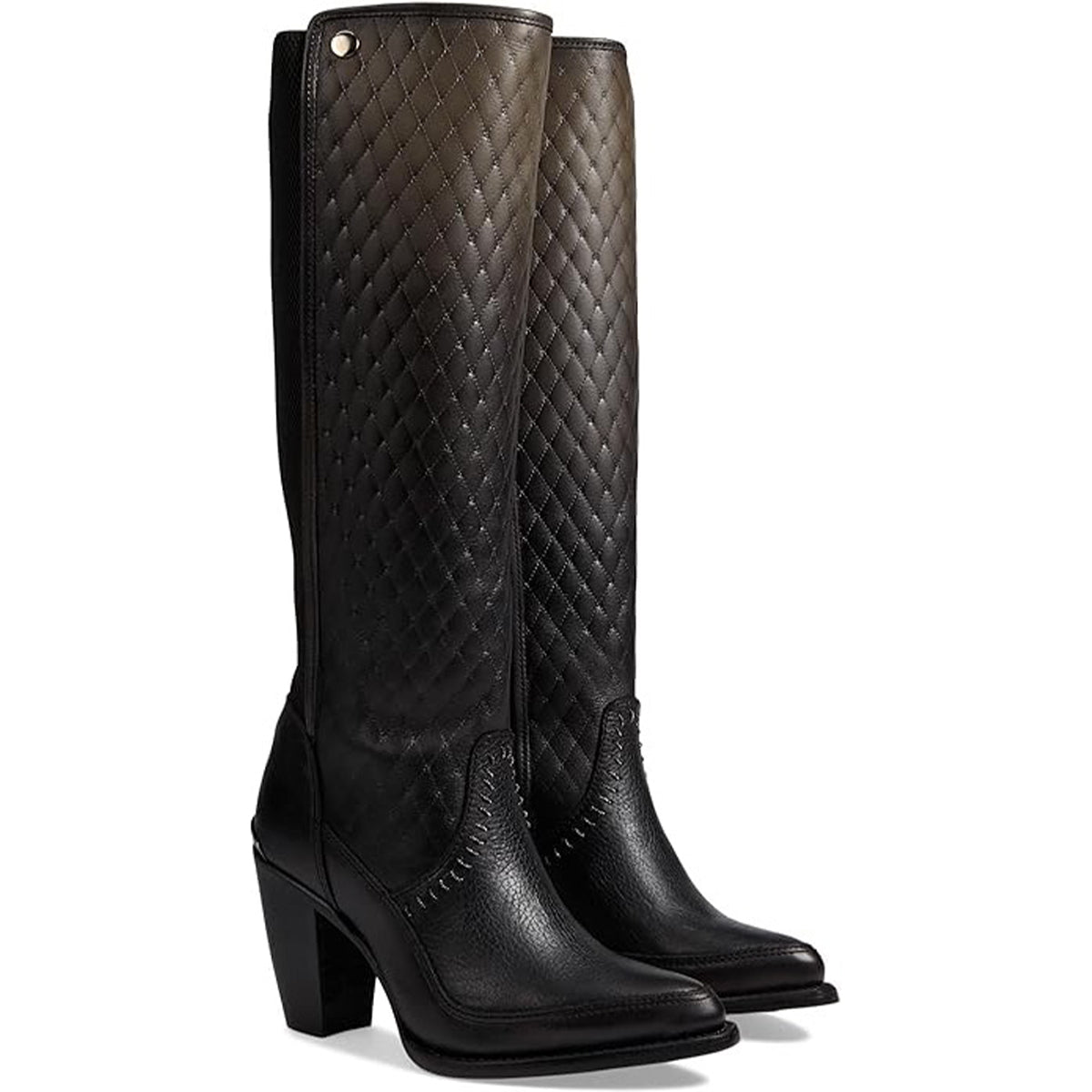 Black tall 2024 leather boots womens