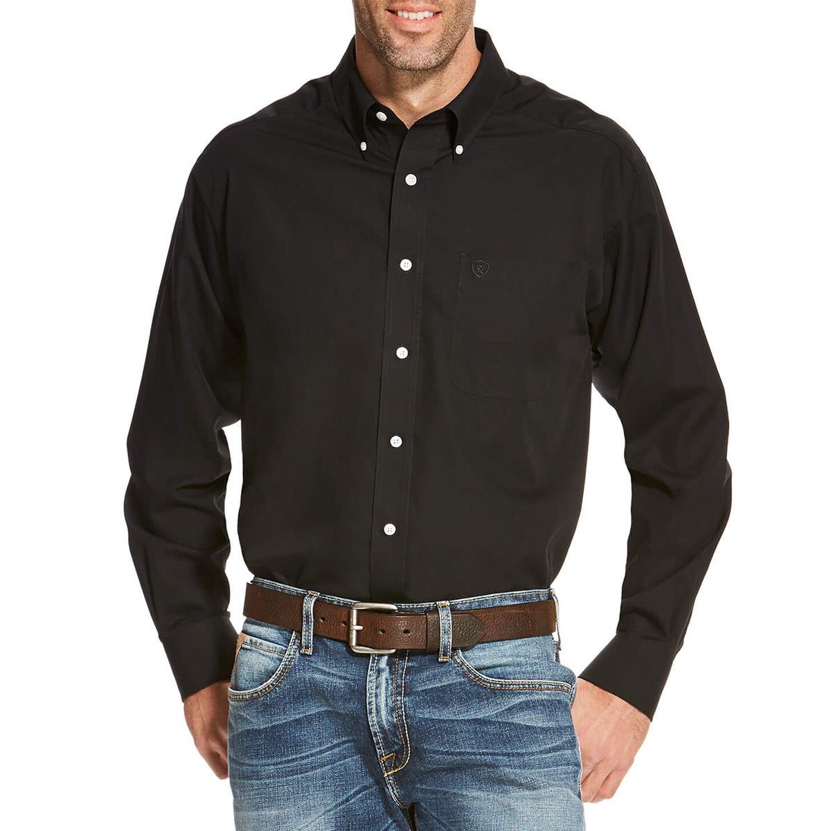 Camisa vaquera best sale hombre negra