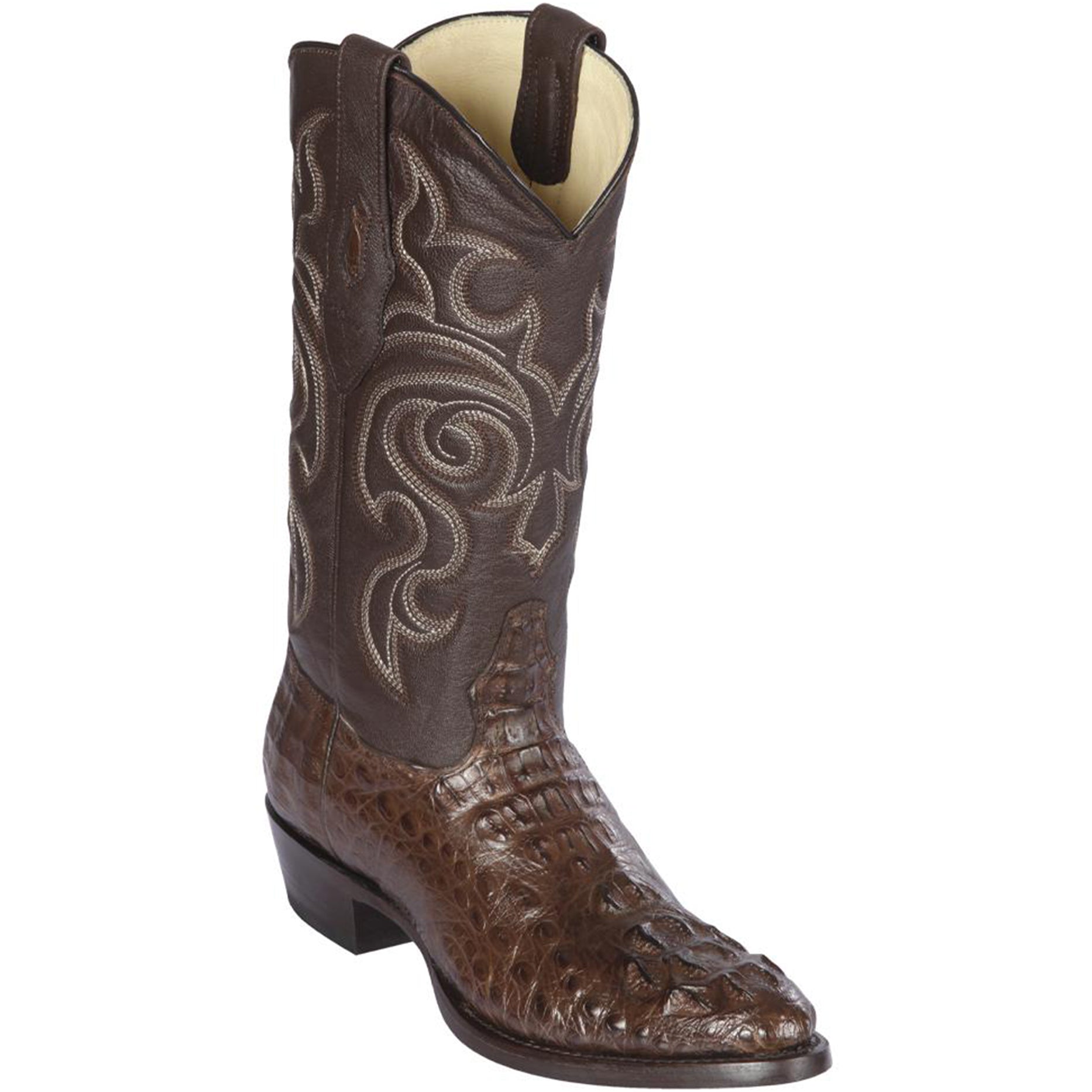 Brown Hornback Caiman Boots R Toe