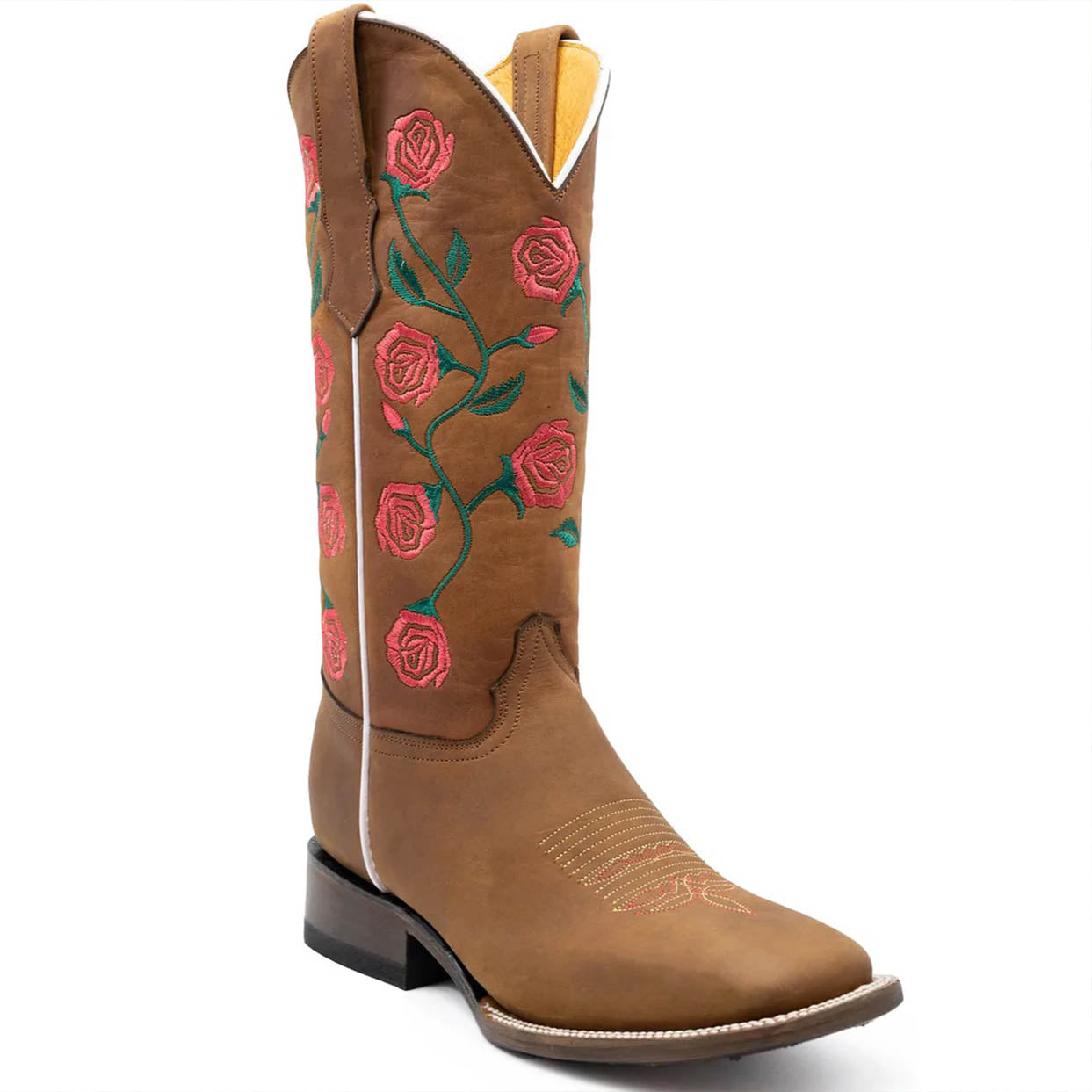 red square toe cowgirl boots