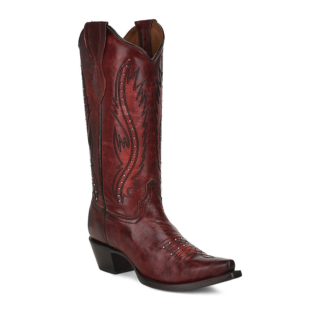 Circle G Boots Wine Red Snip Toe Cowgirl Boot