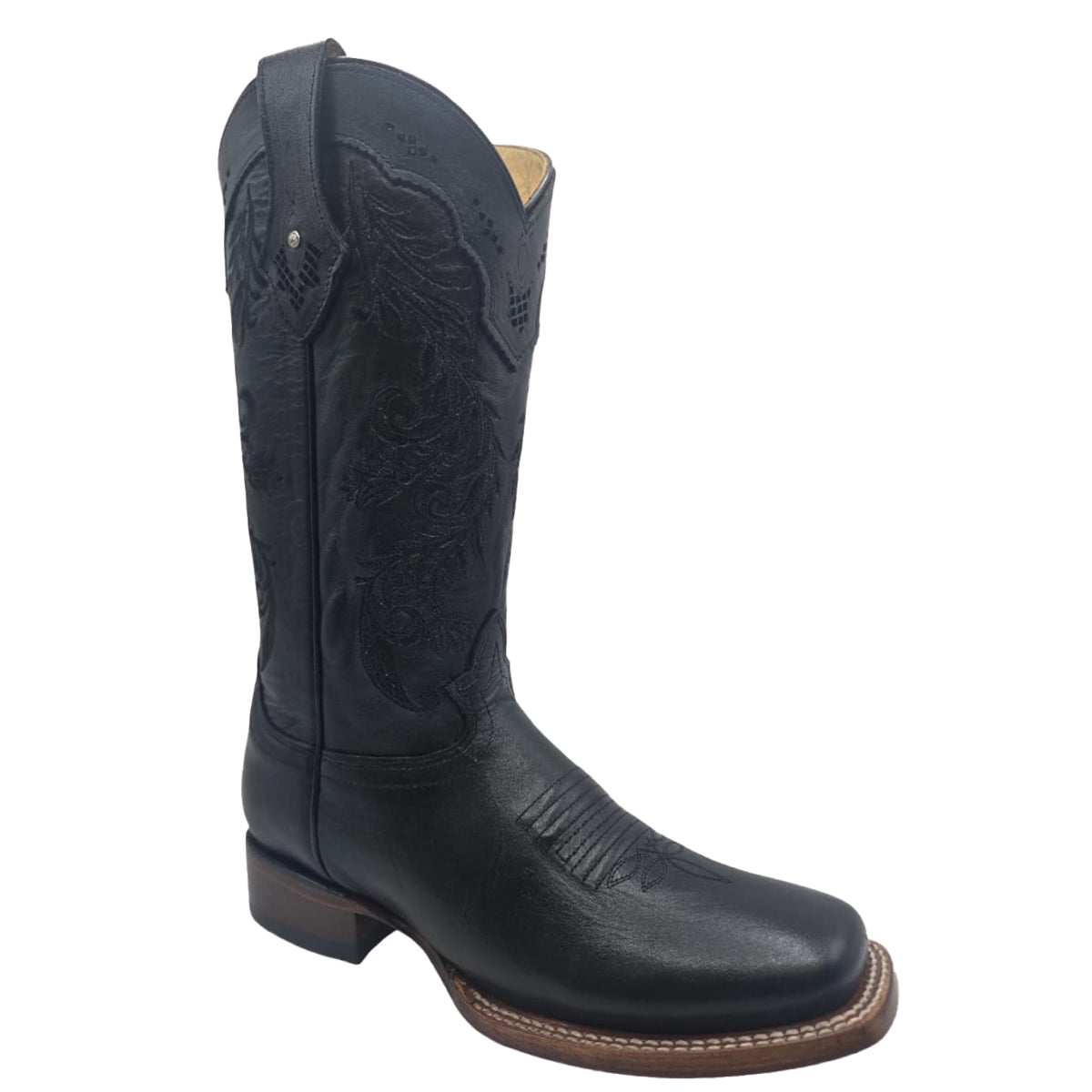 Black Square Toe Cowgirl Boot