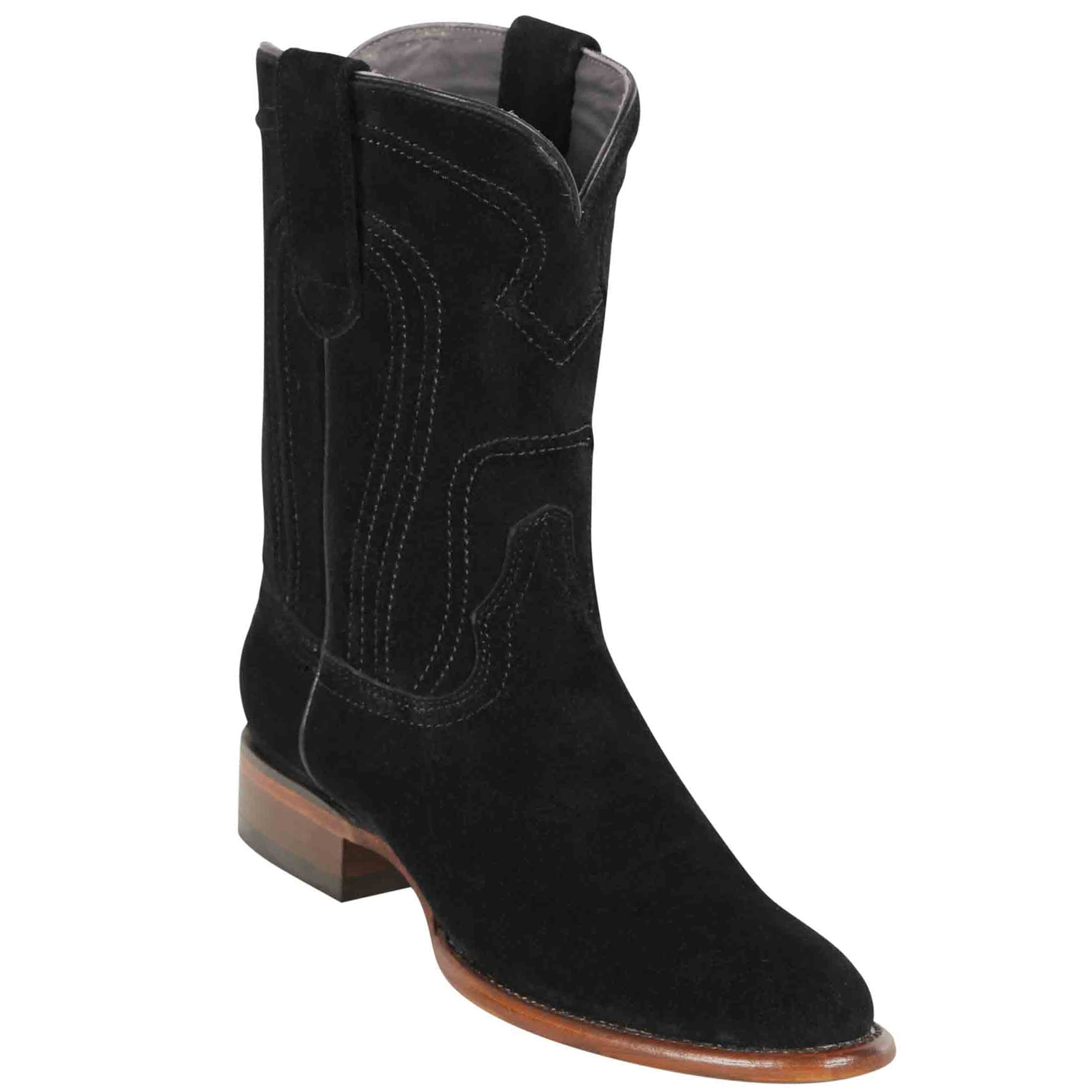 Black suede cowgirl discount boots