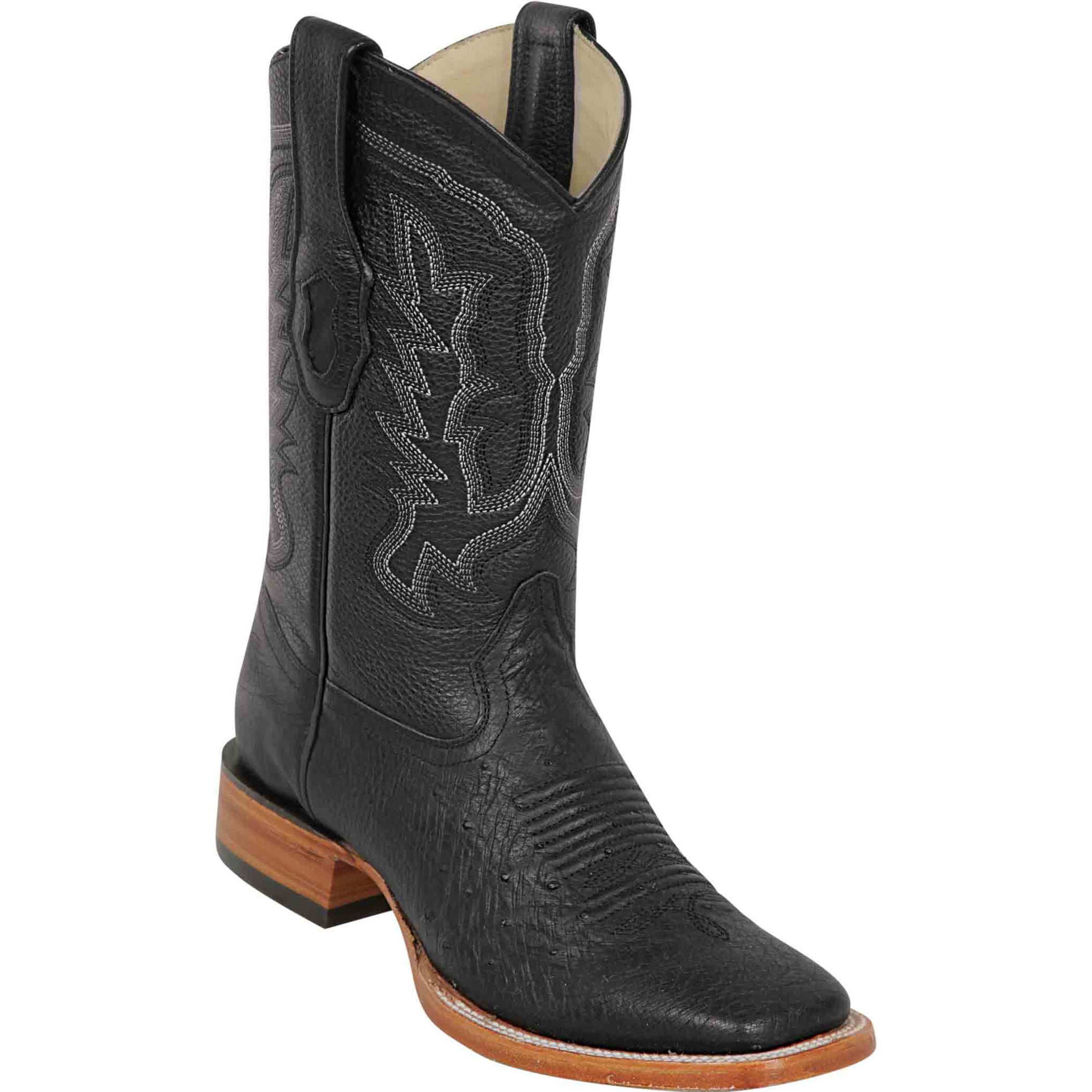 Botas de avestruz negras best sale para hombre