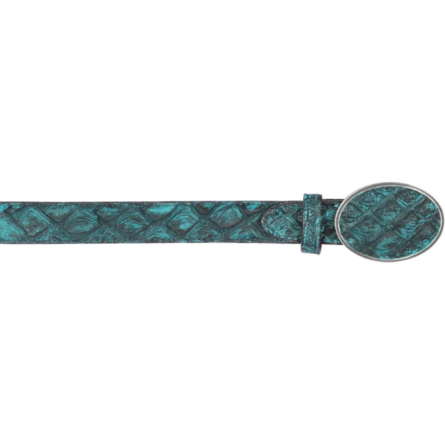 Rustic Turquoise Pirarucu Belt