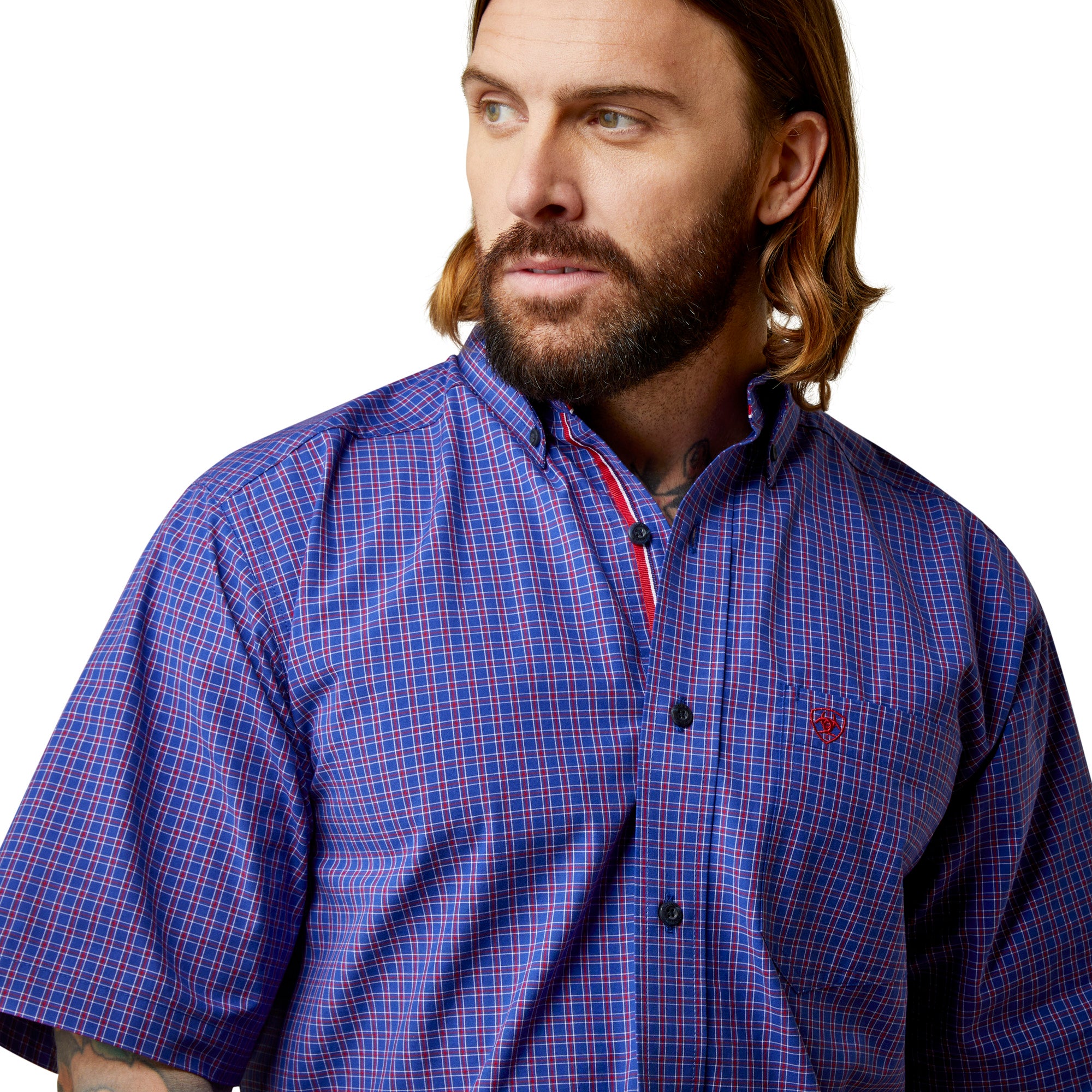 Camisa Ariat Vaquera Manga Corta Azul