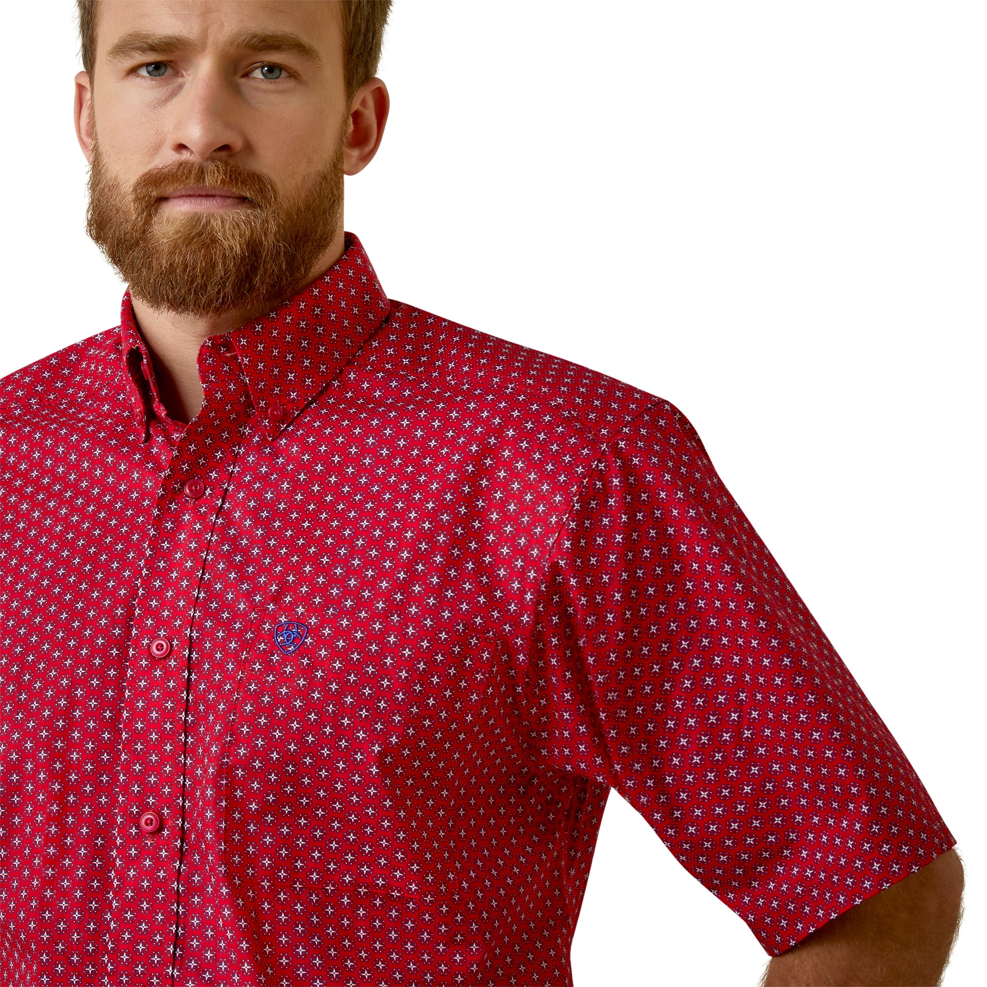 Camisa vaquera roja online hombre