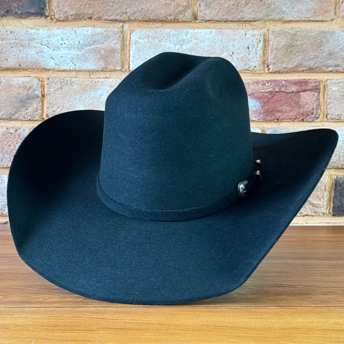 Black Tall Crown Cowboy Hat