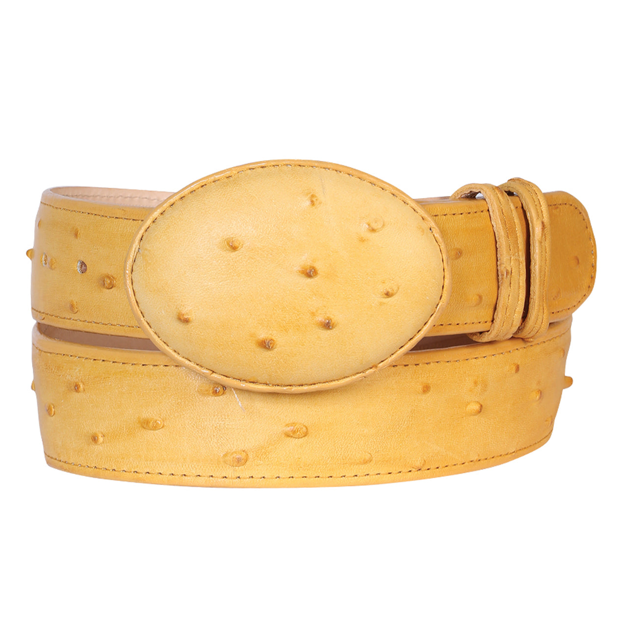 Buttercup Ostrich Print Belt