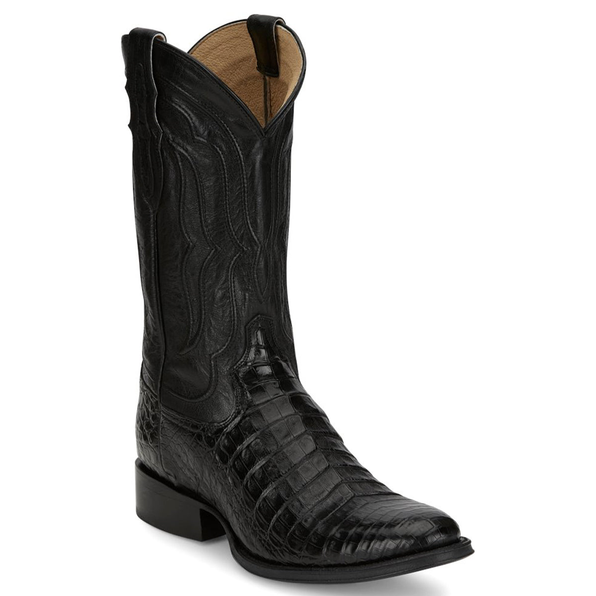 Tony Lama Black Caiman Western Boot