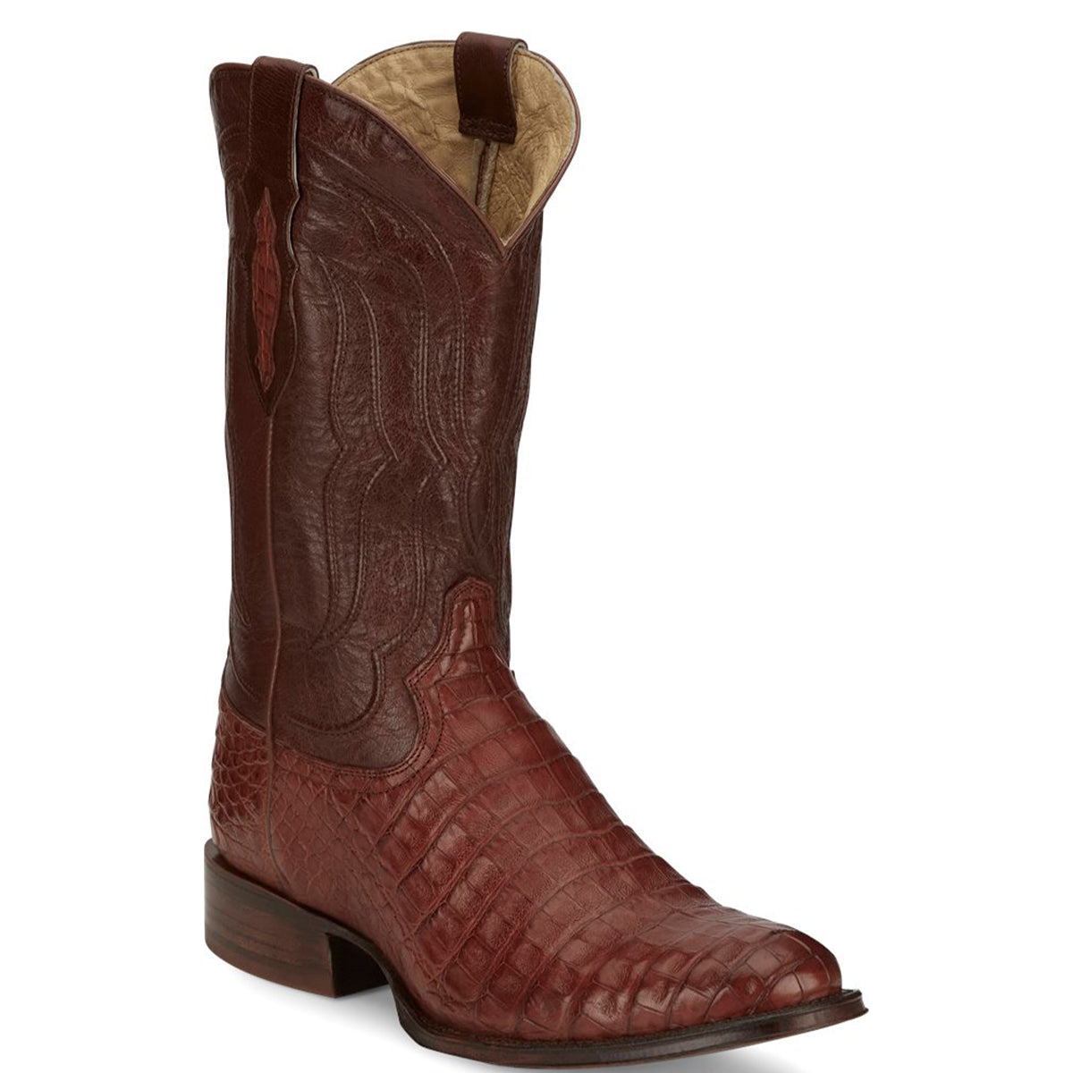 Tony Lama Cognac Caiman Western Boot