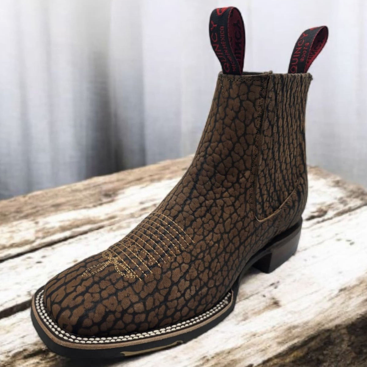 Brown bull shoulder boot