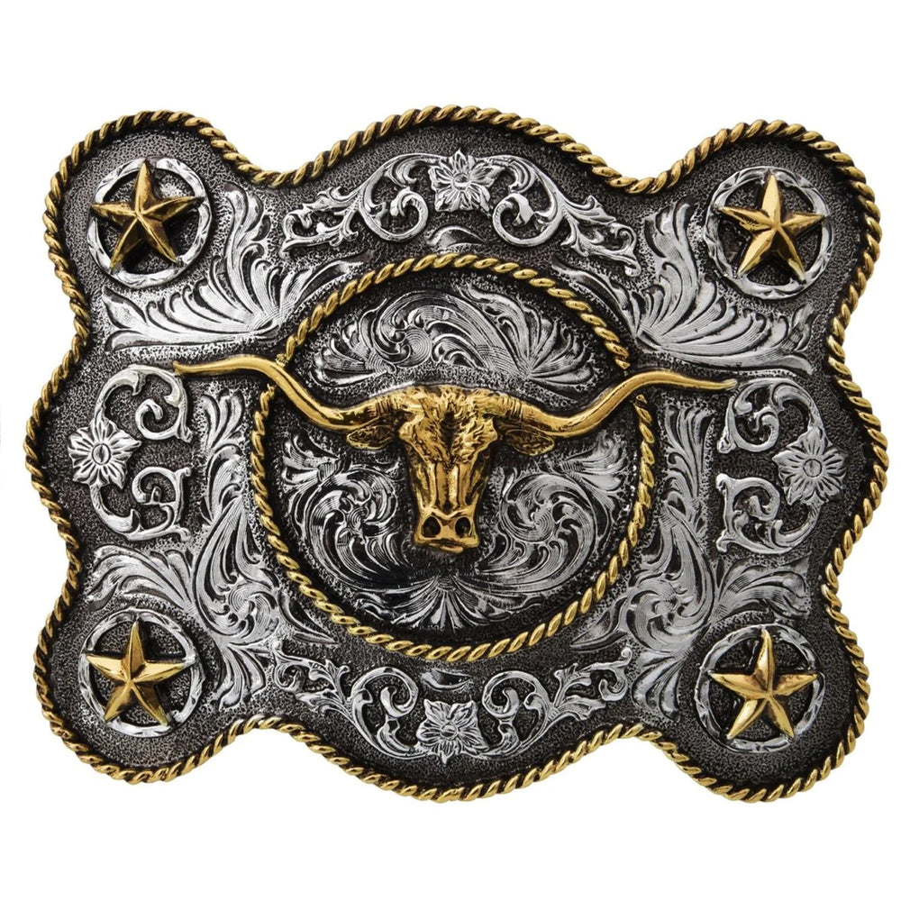 Stars & Longhorn Belt Buckle