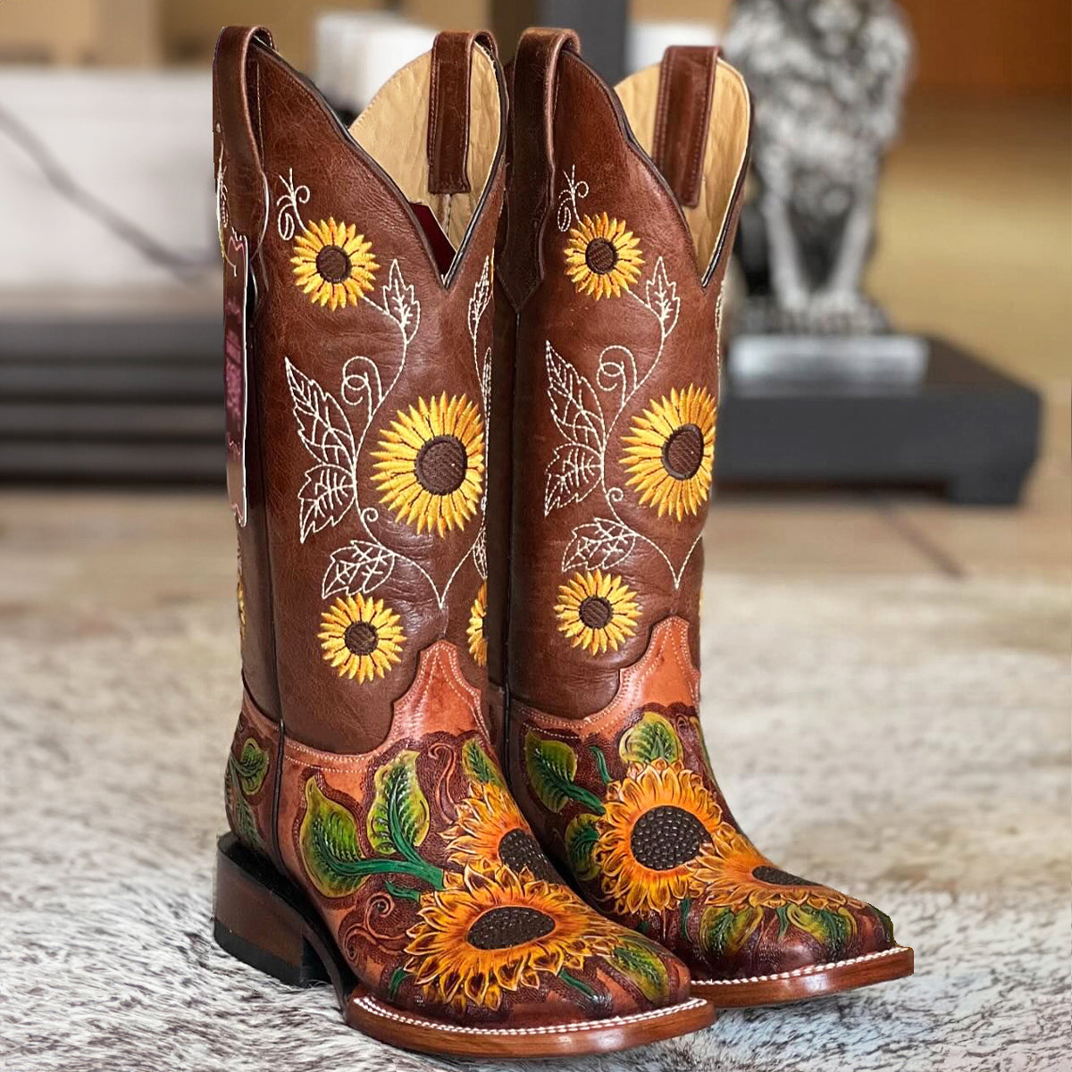 Women's hand tooled boots
