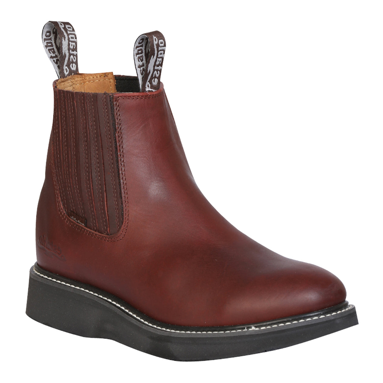 Brown Ankle Pull On Work Boot