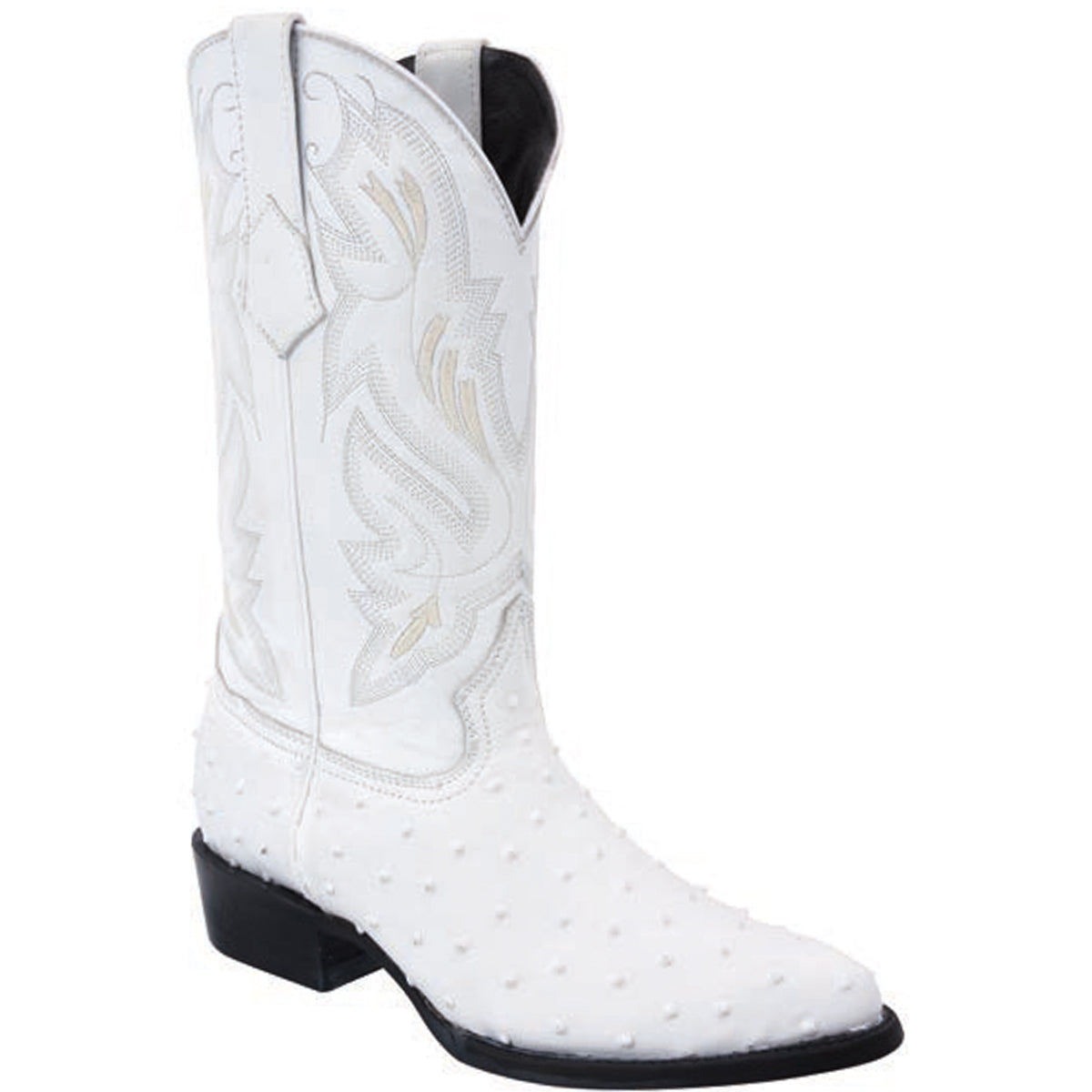 Print Ostrich Boots White