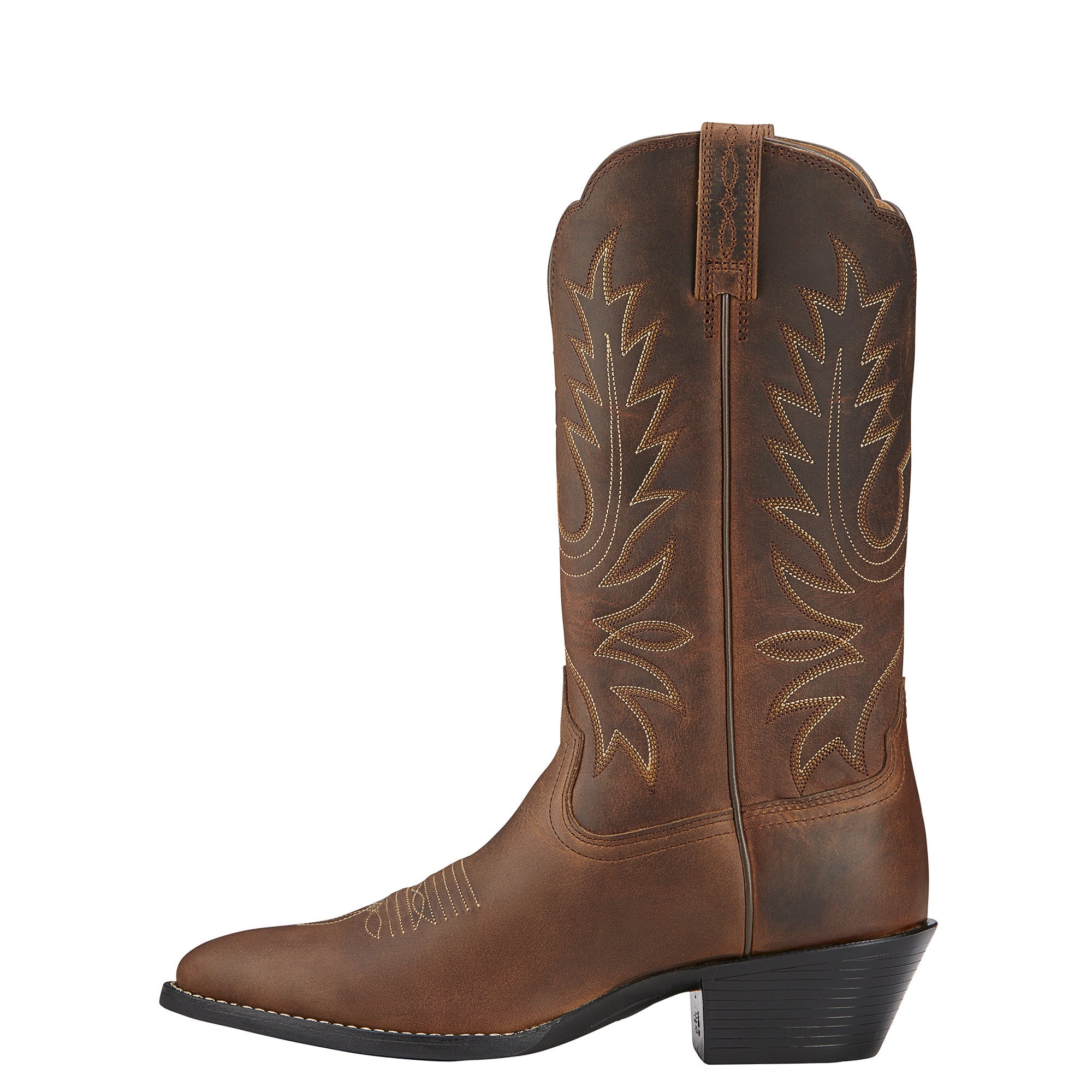 Ariat Women's Heritage Western R Toe Brown Distressed - VaqueroBoots.com - 3