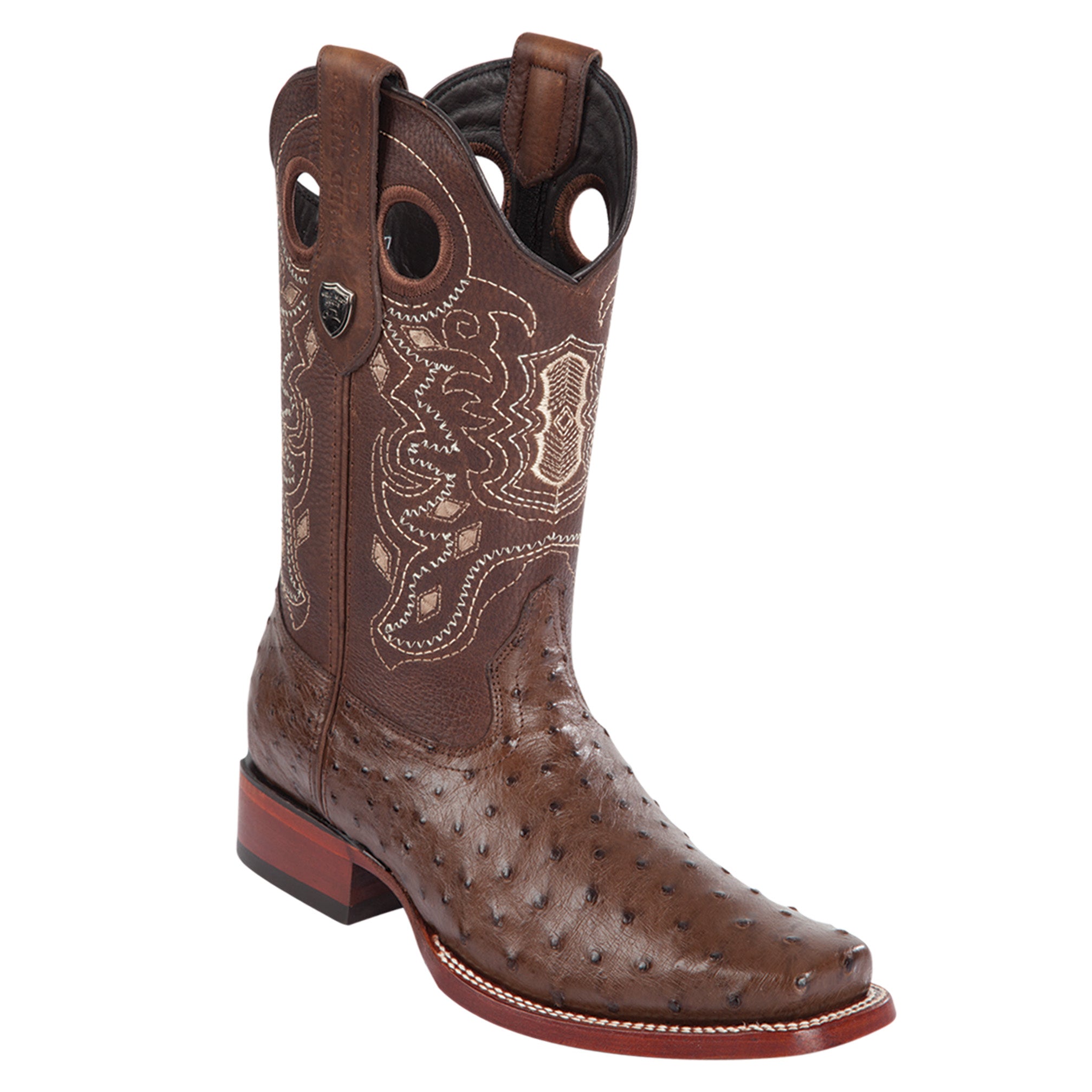 Square toe deals ostrich boots