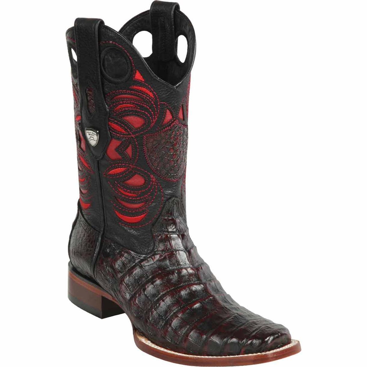 Square toe best sale black cowboy boots