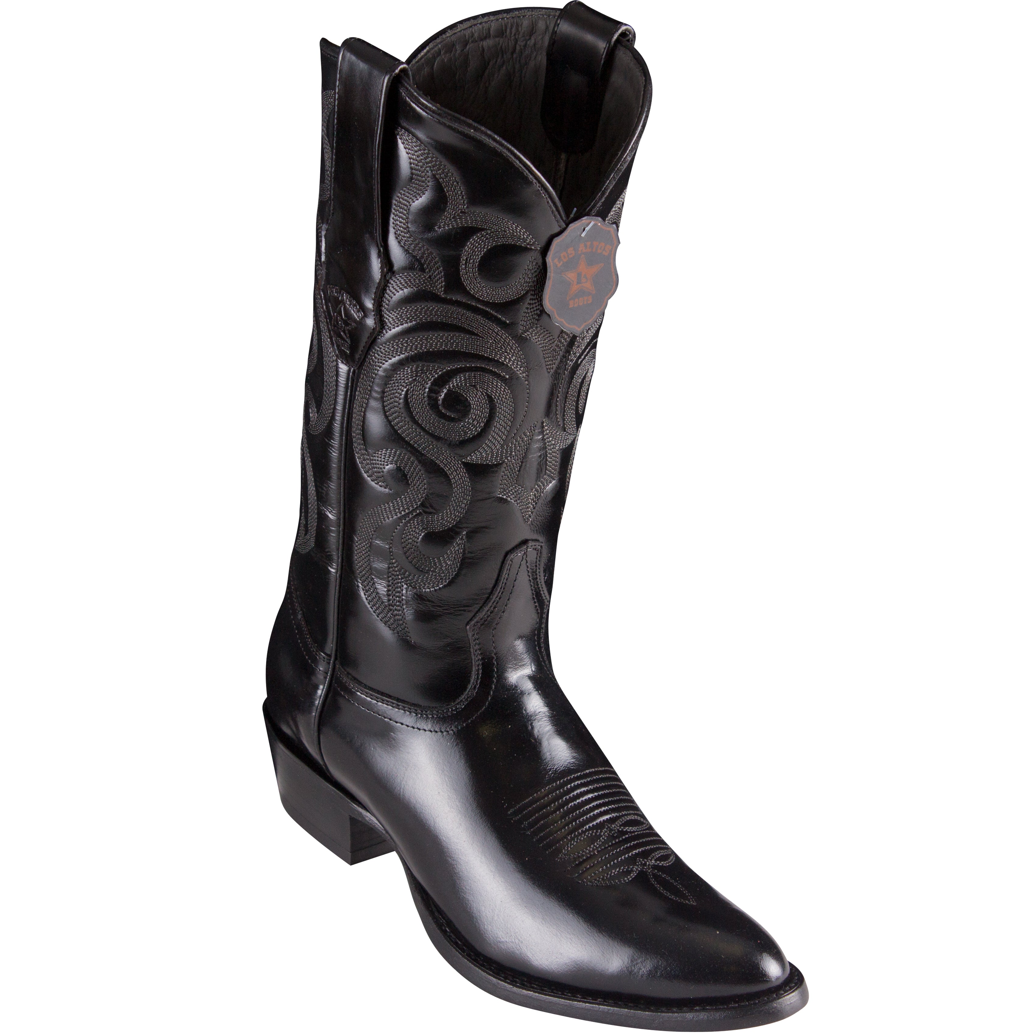 Womens black round on sale toe cowboy boots