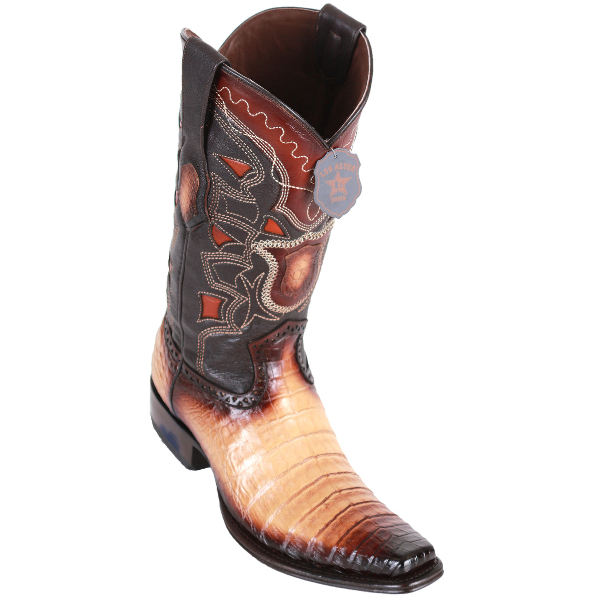 Los Altos Caiman Boots European Toe: Exotic Appeal, European Style.