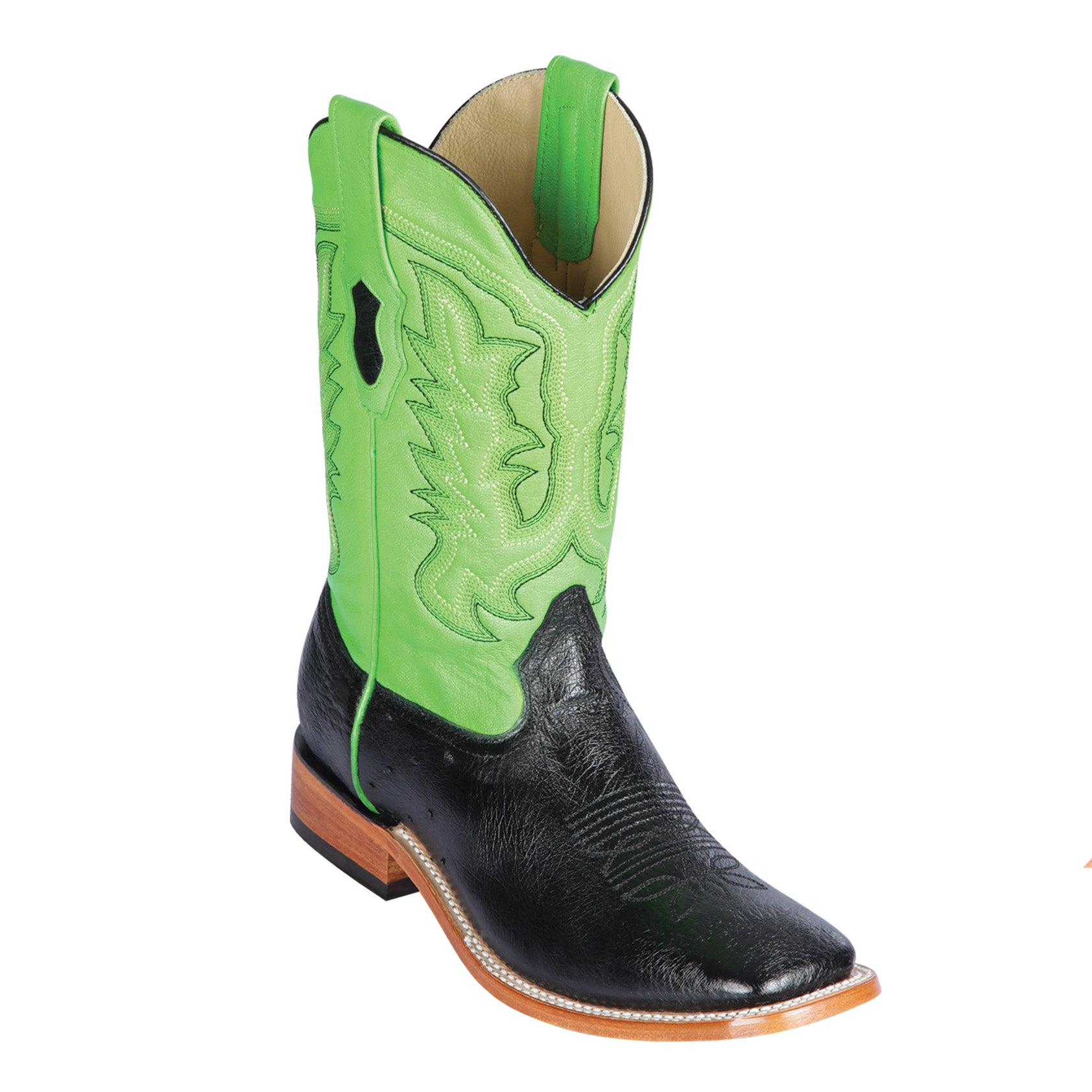 Green ostrich boots sale