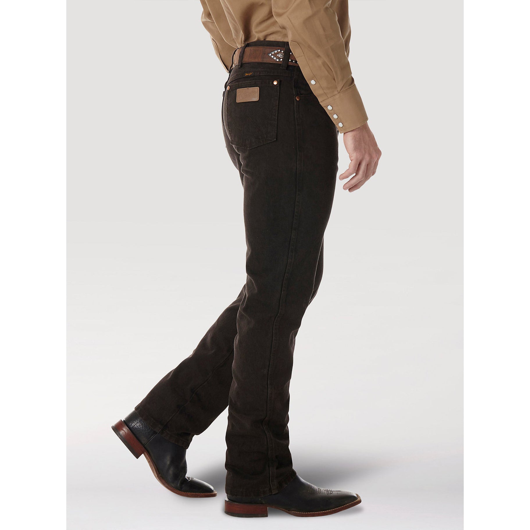 Black Wrangler Cowboy Cut Slim Fit Jeans | Vaquero Boots