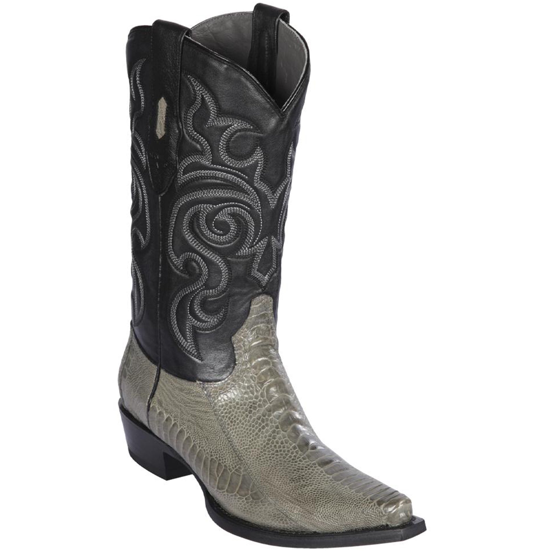 Los Altos Grey Ostrich Leg Boots – VAQUERO BOOTS