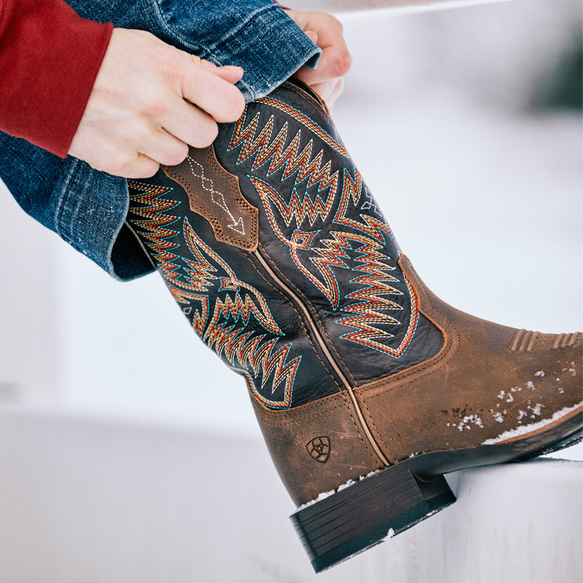 Botas Vaqueras De Mujer Punta Cuadrada Odessa