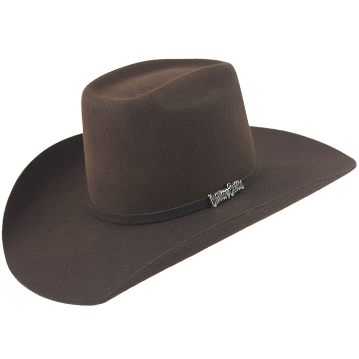 Cuernos Chuecos Brown Brick Crown Cowboy Hat