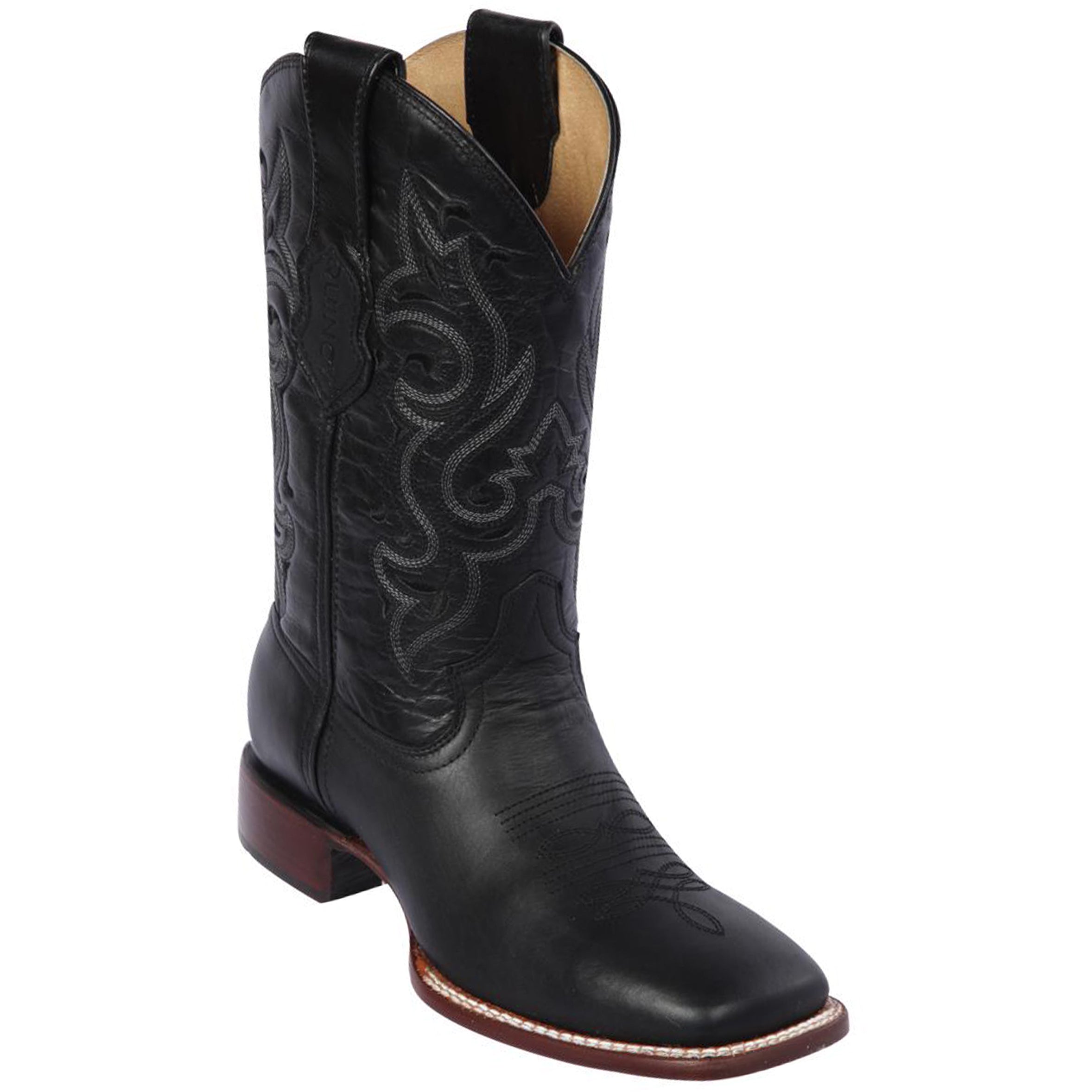 Quincy Men's Black Wide Square Toe Boots – VAQUERO BOOTS